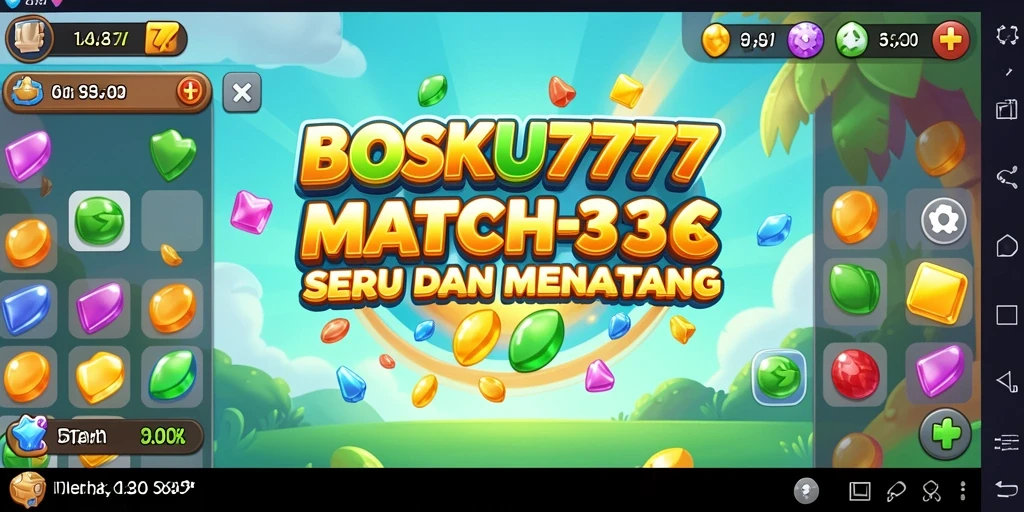 Gameplay seru BOSKU777 dengan kombinasi warna-warni.