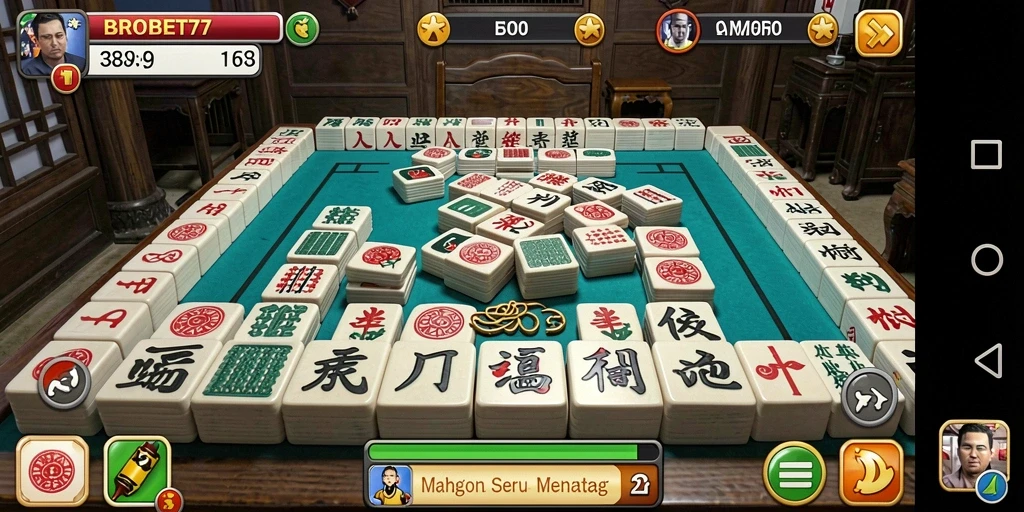 Tampilan gameplay Mahjong BROBET77 yang menarik dan menantang.