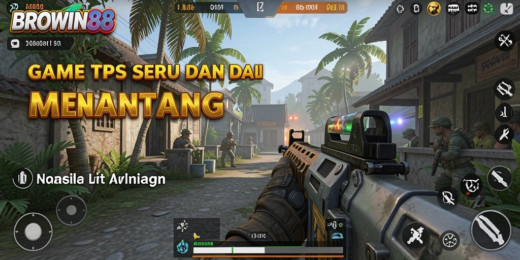 Tampilan gameplay BROWIN88 yang memukau dengan aksi tembak-menembak intens.