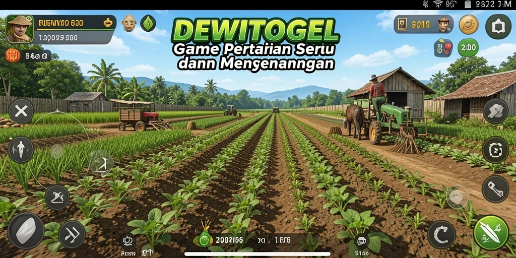 Tampilan gameplay DEWITOGEL yang menarik dengan aktivitas pertanian.