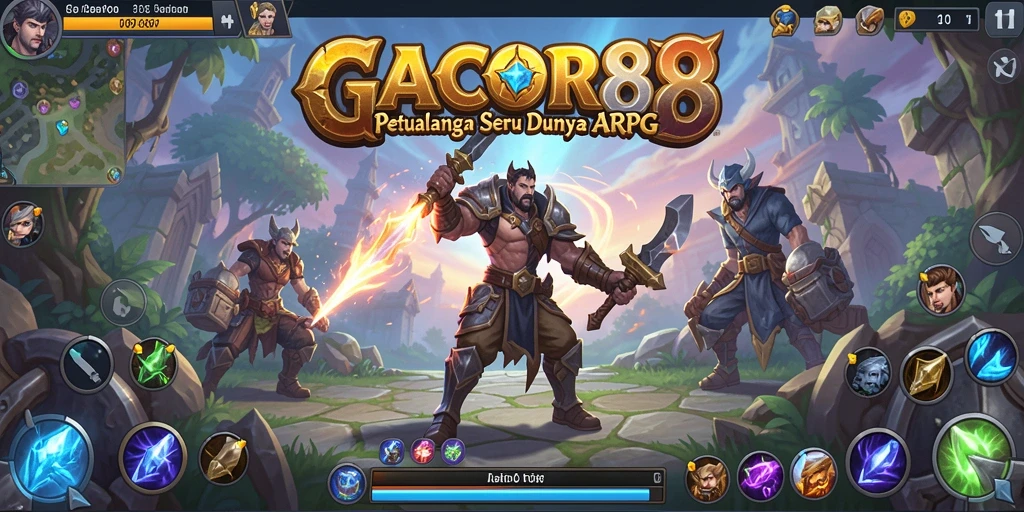 Tampilan seru pertarungan dalam GACOR88 di dunia ARPG.