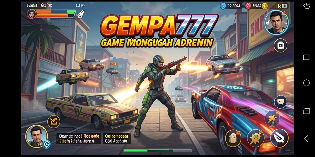 Screenshot menampilkan gameplay seru dari GEMPA777 dengan aksi cepat.