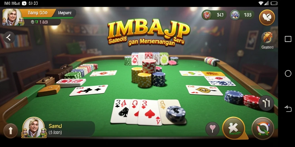 Tampilan screenshot gameplay seru dari permainan Gaple IMBAJP.