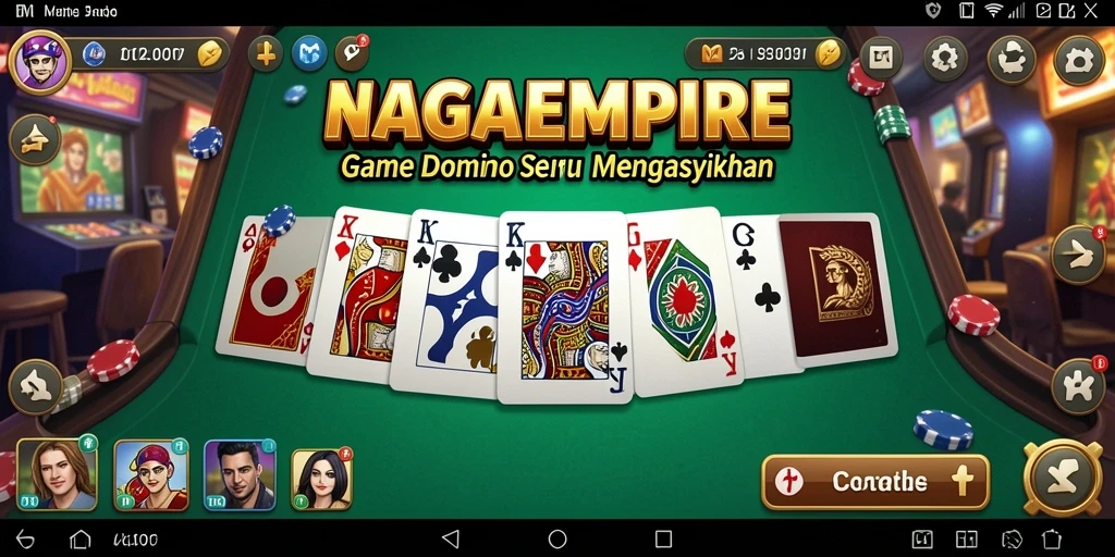 Tampilan gameplay Domino yang menarik dan interaktif di NAGAEMPIRE.