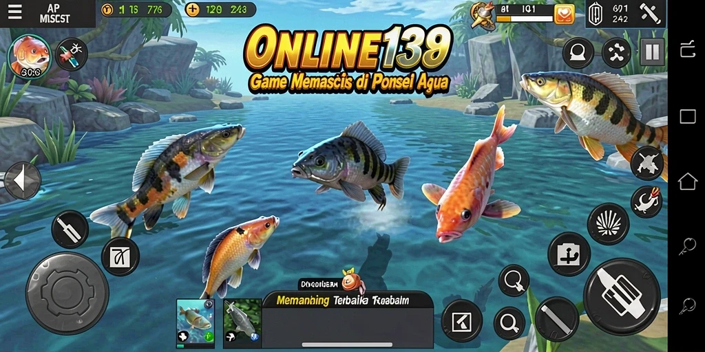 Tampilan gameplay yang seru dalam <strong>ONLINE138</strong> saat menangkap ikan di laut.