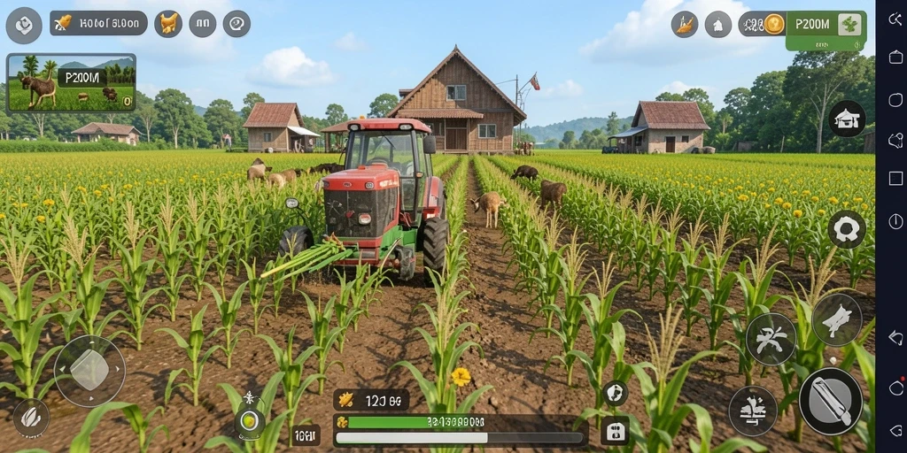 Gameplay seru dalam bertani dan mengelola lahan pertanian.