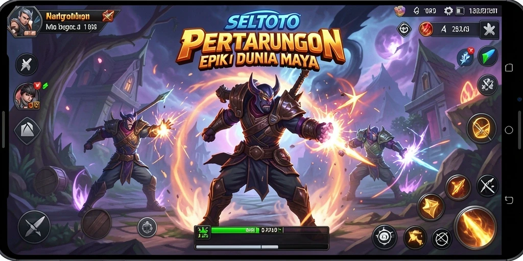 Screenshot gameplay SELTOTO dengan pertarungan intens.