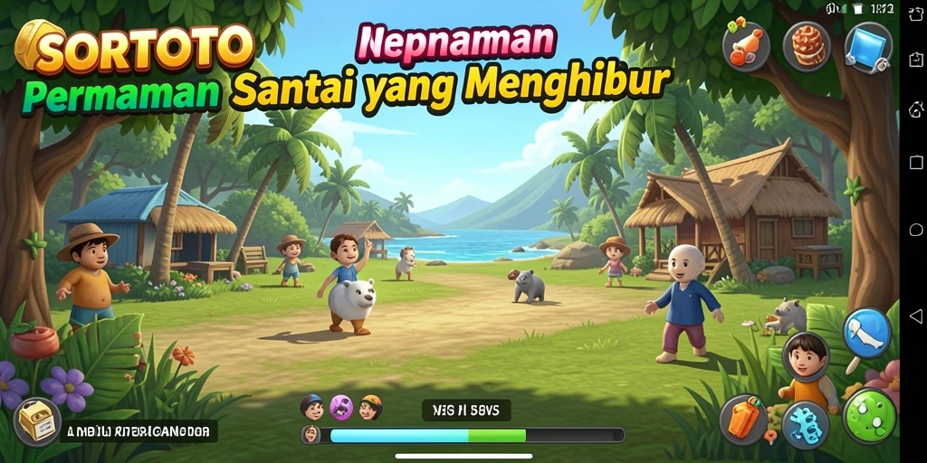 Tampilan seru dari gameplay SORTOTO yang menyenangkan.