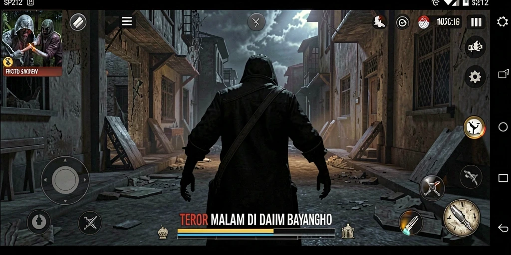 Tangkapan layar gameplay SP212 dengan suasana horor yang menegangkan.