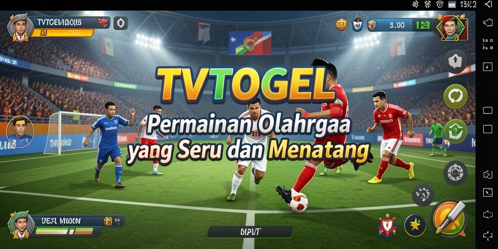 Tampilan gameplay seru dalam aplikasi TVTOGEL, menunjukkan pertandingan olahraga yang menantang.